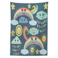 thumbnail image 3 of Ambesonne Rain Tablecloth Rectangular Table Cover, Weather Rainbow, 52"x70", Multicolor, 3 of 4