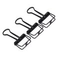 thumbnail image 2 of 80 clips huecos para carpetas de 0,7 pulgadas, metal resistente, huecos, abrazaderas de papel de sujeción fuertes para el estudio de la oficina en el hogar, color negro, 2 of 14