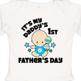 thumbnail image 4 of Inktastic Its My Daddys 1st Fathers Day with Baby and Stars Boys or Girls Long Sleeve Baby Bodysuit, 4 of 5