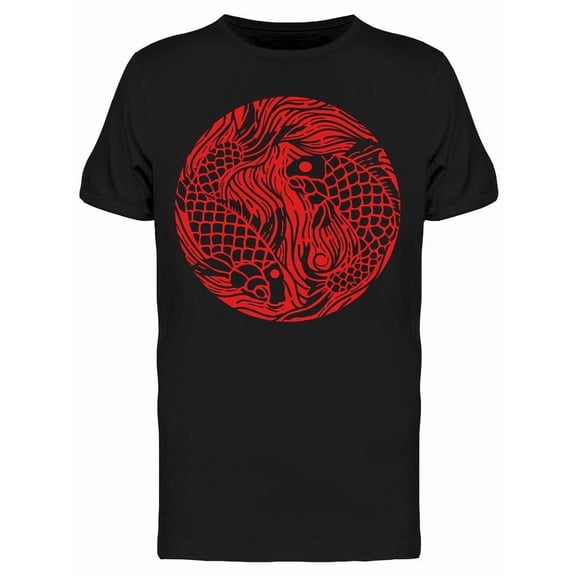 Koi Fish Logo Art Graphic T-Shirt Men -Image by Shutterstock, Male XX-Large