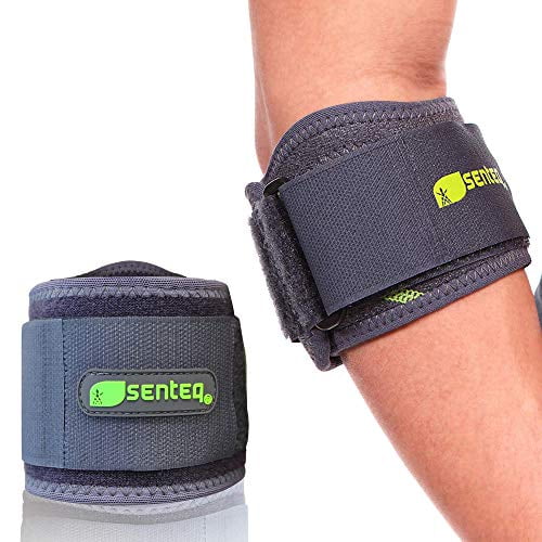 SENTEQ Tennis Elbow Brace Support Strap for Tendonitis and Forearm Pain