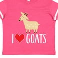 thumbnail image 4 of Inktastic Goat Cute I Love Goats Farm Animal Boys or Girls Toddler T-Shirt, 4 of 5
