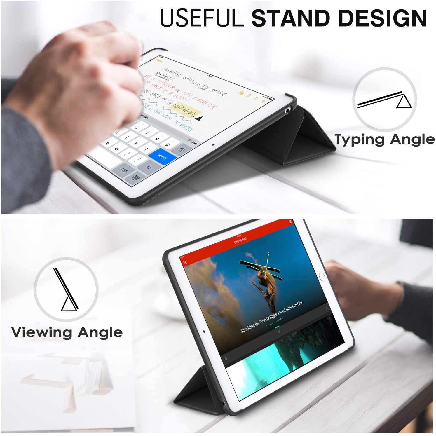 MoKo Case Fit iPad Air 2, Slim Smart Shell Stand Folio Case with Soft