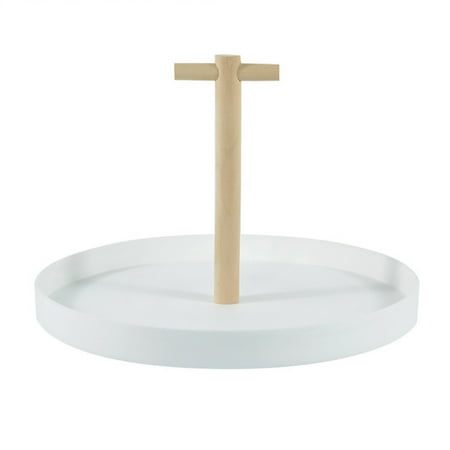 

YUOPEEA Nordic Simple Modern Portable Wood Handle Round Tray Living Room Sundries