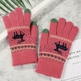 thumbnail image 2 of Dalrosia Winter Touchscreen Gloves Warm Lined Texting Glove Christmas Deer Gloves Elastic Cuff Knit Gloves for Women, 2 of 2