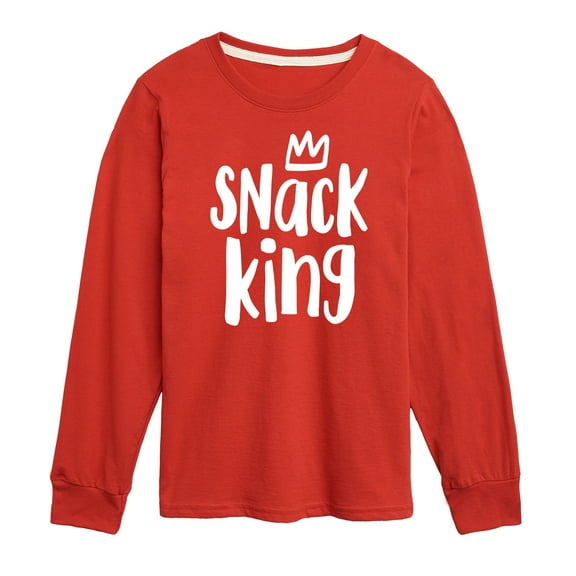 Instant Message - Snack King - Toddler & Youth Long Sleeve Graphic T-Shirt