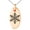 Rose, variant on Rose Gold Stainless Steel Crystallized Evergreen Snowflake Engraved Small Oval Charm Pendant Necklace