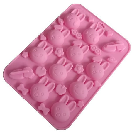 

koaiezne Cake Cake Carrot Baking Chocolate Rabbit Silicone Mould Decoration Bunny Cake Mould Nonstick Cake Pan 8 Inches Removable Bottoms Candy Trays