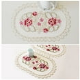 thumbnail image 1 of Dining Table Place Mat Vintage Embroidered Lace Fabric Placemat 30*45cm Floral, 1 of 10