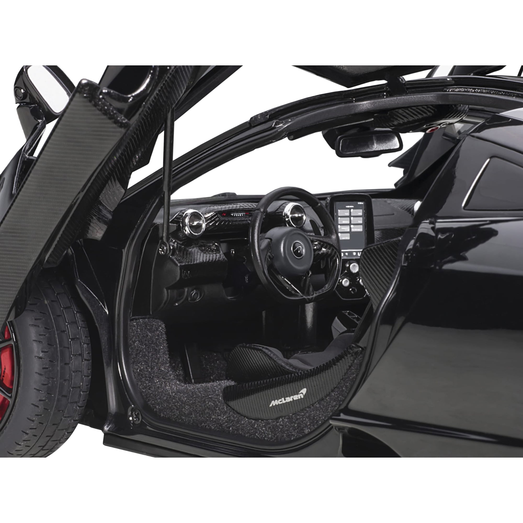 Mclaren Senna Stealth Cosmos Black with Carbon Accents 1/18
