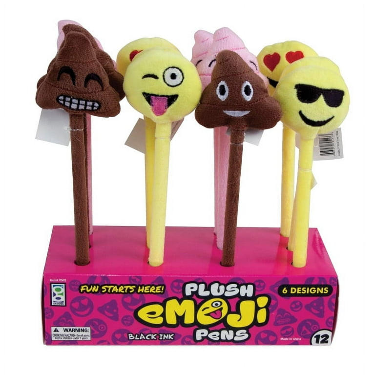 Poop Emoji Pens with Plush Party Favors Kids 12 Pack Fun Pens Gifts Teens  Twe