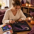 thumbnail image 3 of Halloween Crow Tombstone 3D Pearl Diamond Painting Kit, DIY Special Shape Crystal Diamond Art, Gothic Raven Skull Canvas Set for Holiday Home Decor 25x25cm, 3 of 4