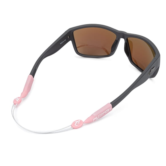 Correa de cable para sujetar gafas Pilotfish sin cola, color rosa, 35 cm