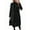 Black, variant on Women'S Winter Wool Blend Coat Lapel Mid Long Single Breasted Pea Coat Jacket Outwear Camel Color M