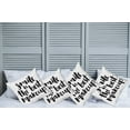 thumbnail image 6 of Ambesonne Saying Throw Pillow Cover 4 Pack, Smile Letter, 18", Black and White, 6 of 6