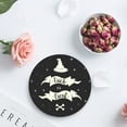thumbnail image 4 of FMSHPON Halloween Theme Trick or Treat Stars Set of 6 Round Coaster for Drinks, Absorbent Ceramic Stone Coasters Cup Mat with Cork Base for Home Kitchen Room Coffee Table Bar Decor, 4 of 6