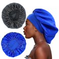 thumbnail image 1 of Gorro de Seda para Dormir LzGUNGY Negro Azul Real, 1 of 5