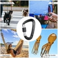 thumbnail image 2 of 2 Pcs Pinces Mousqueton Boucles en Forme de D avec Vis Verrouillage pour Randonnée Camping, 2 of 8