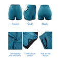 thumbnail image 3 of FUTATA 2 In 1 Women's Quick Dry Yoga Shorts, Gym Workout Running Jogging Sportswear Sports Shorts, High Waist Design Yoga Shorts Elastic Waist With Pockets, 3 of 7