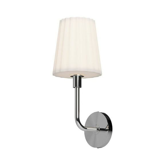 WV628107CHOP-Alora Lighting-Plisse - 1 Light Bath Vanity-18 Inches Tall and 7 Inches Wide-Chrome Finish