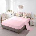 thumbnail image 3 of Erosebridal Easter Eggs Bedding Sets Twin Size,Kawaii Rabbit Floral Comforter Sets with Sheets,Pink Buffalo Decor,Reversible,7pcs, 3 of 5