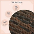 thumbnail image 4 of PawHut Outdoor Wicker Dog House Dog Bed W/ Canopy Cushion, Cream White, 4 of 9