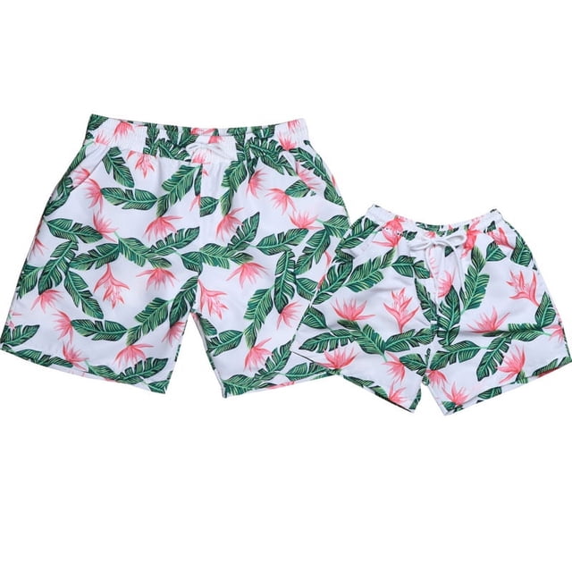Traje de baño de playa para padres e hijos, pantalones de playa de secado rápido, traje de baño para niños