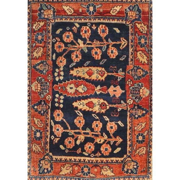 Ahgly Company Machine Washable Indoor Rectangle Traditional Gold Brown Area Rugs, 7' x 10'