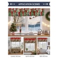 thumbnail image 6 of Valances for Windows Christmas Tree Rod Pocket Cafe Window Treatments Valance Curtains for Kitchen Bathroom Laundry Basement Windows 60"x18", 6 of 7