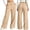 Khaki, variant on hotojiny High Waisted Sweatpants for Women Comfortable Wide Leg Athletic Pants with Pockets Loose Fit Lounge Pants(White,X-Large)