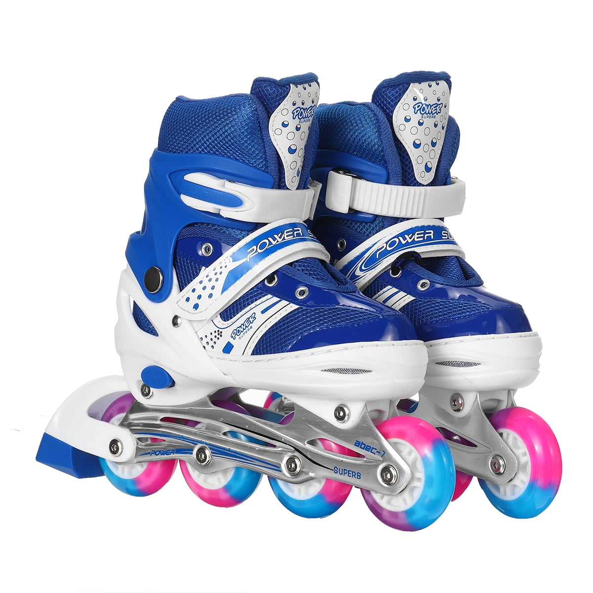Nattork Adjustable Inline Skates for Kids and Adult with Light Up Wheel Outdoor & Indoor Illuminating Roller Skates for Girls and Boys,Beginners