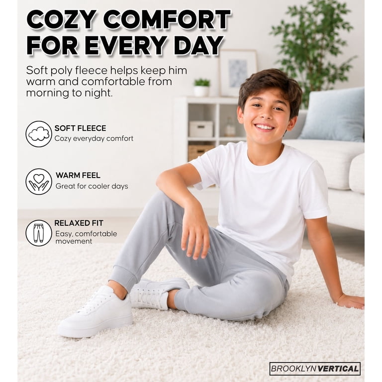 Brooklyn Vertical Boys 3-Pack Poly Fleece Joggers photo 2
