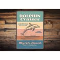 thumbnail image 2 of Dolphin Cruises Come Aboard Myrtle Beach Aluminum Metal Decor Sign - 10x14 inches, 2 of 4