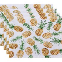 Simply Daisy 18" x 14" Tossed Pineapple Geometric Print Placemat (Set of 4)