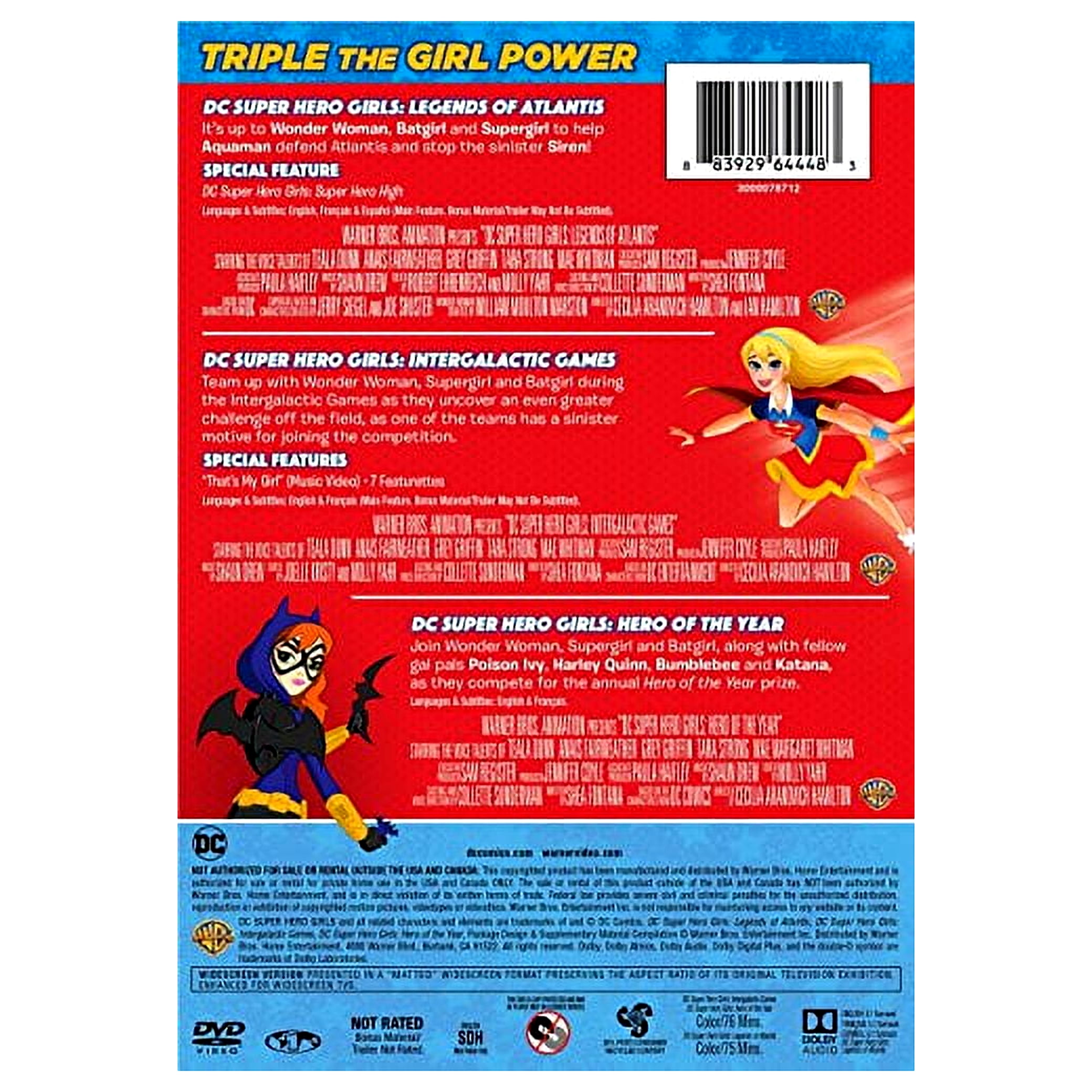 DC Super Hero Girls Triple Feature (DVD Triple Feature) [DVD