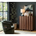 thumbnail image 6 of win2win Buffet Cabinet with Storage, Mid Century Modern Sideboard with Wave Design, Wood Grain Finish, Credenza with Adjustable Shelves, Modular Accent Cabinets for Living Dining Room Hallway, Walnut, 6 of 9