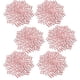 thumbnail image 1 of Paquete de 6 manteles individuales redondos metálicos de oro rosa, hoja de vinilo laminado, decoración para mesa de comedor, 1 of 5