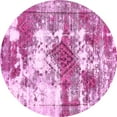 thumbnail image 1 of Ahgly Company Indoor Round Abstract Pink Modern Area Rugs, 8' Round, 1 of 4
