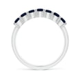 thumbnail image 2 of Angara Natural 0.98 Ct. Blue Sapphire Non Eternity Wedding Band in Sterling Silver for Women (Ring Size: 11.5), 2 of 9