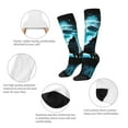 thumbnail image 3 of Naloa Blue Full Moon Wolf Thigh High Socks Extra Long Stretchy Sock Women Over Knee High Opaque Stocking Daily Wear, 3 of 6