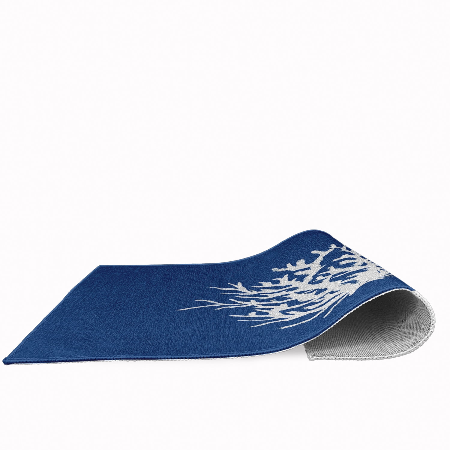 3' x 5' Simply Daisy Big Seaweed Beach Style Chenille Area Rug, Nautical Navy