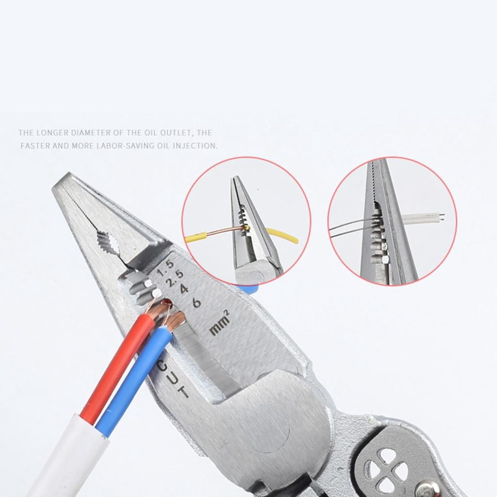 CEORPER Wire Stripper 9 in 1 Wire Stripping Pliers for Cutting and Pulling Wires with Electricity Measurement Function