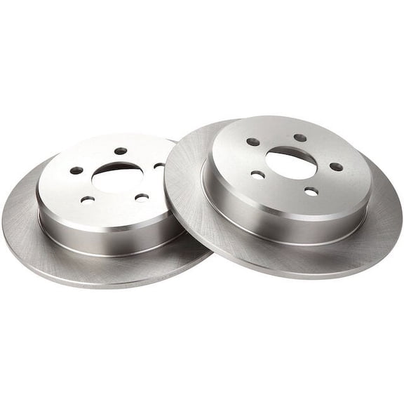 Rear Brake Rotor Set 2 Piece - Compatible with 2001 - 2010 Chrysler PT Cruiser Naturally Aspirated 2002 2003 2004 2005 2006 2007 2008 2009