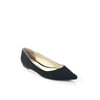 Pre-owned|Jimmy Choo Womens Suede Leather Pointed Toe Slip On Flats Black Size 8