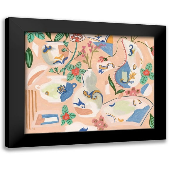 Wang, Melissa 14x12 Black Modern Framed Museum Art Print Titled - Chinoiserie Ming I