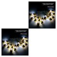 thumbnail image 4 of Monstrate de Festival de Ramadán, cadena de plástico de 1,65 M, 10 luces de linterna, Led para exteriores, oro blanco 2piezas, 4 of 6