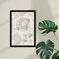 thumbnail image 2 of Wynwood Studio Symbols and Objects Framed Wall Art Prints 'Spatial Logical Toy 1983 Parchment' Toys Home Décor - Brown, White, 13" x 19", 2 of 4