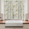 thumbnail image 2 of Ambesonne Floral Kitchen Curtains, Vintage Garden Plants, 55"x45", Reseda Green Beige, 2 of 3