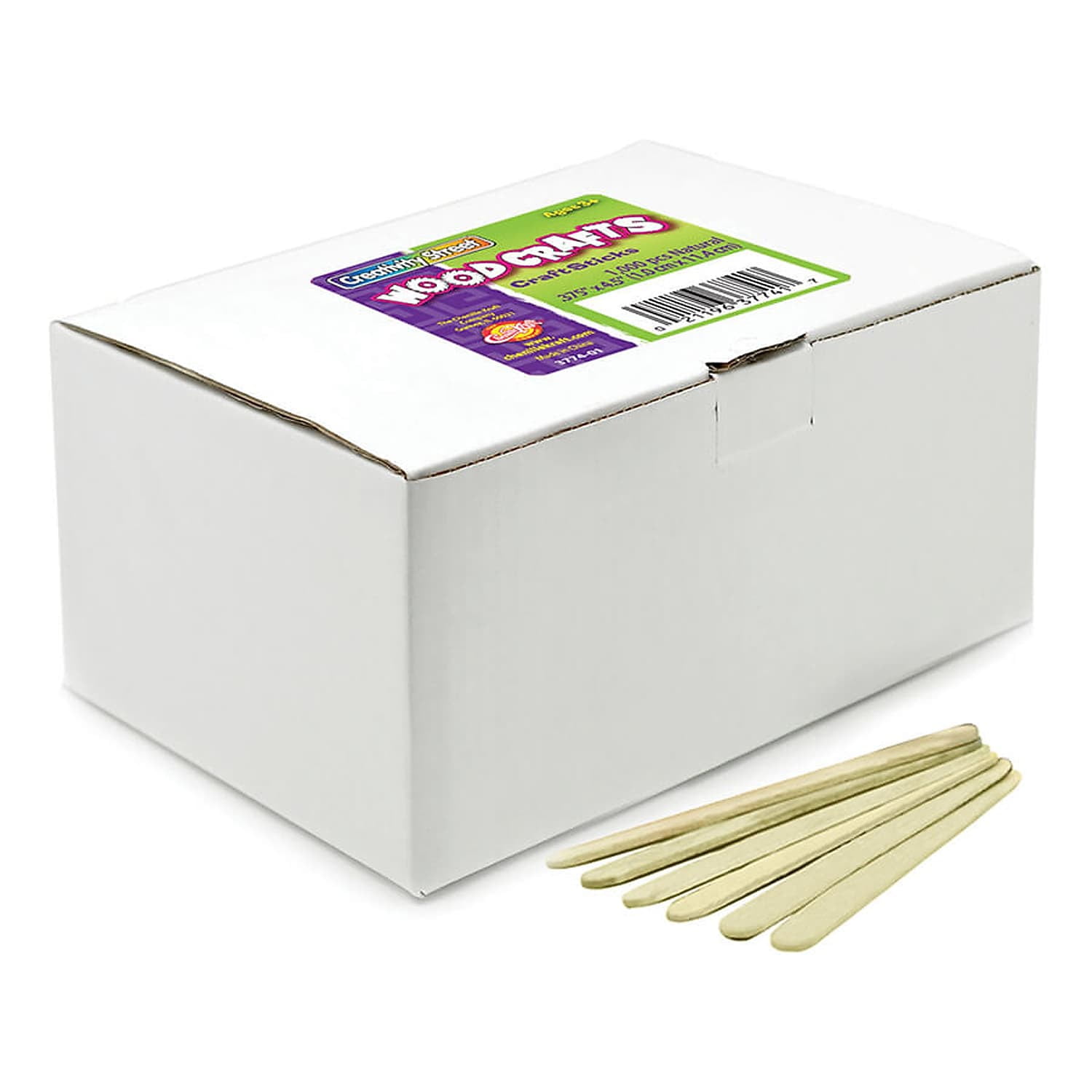 Creativity Street Economy Regular Craft Sticks Natural 1000/Pack 3 Packs/Bundle (CK-377401-3)