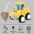 thumbnail image 4 of Dibujos animados de tipo empuje Ingeniería Vehículos de construcción Decoración de juguete Coches agrícolas Modelo Educación temprana Niños Niños Regalo para bebés Máquina perforadora Methold FN000742-02B, 4 of 7